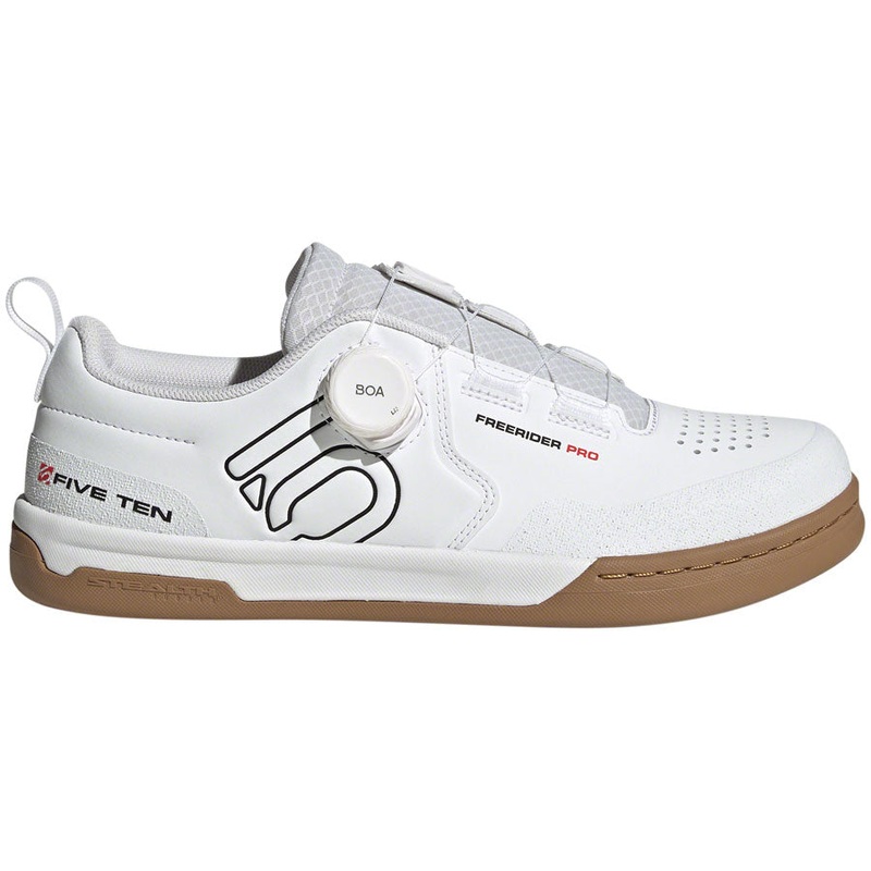 Five Ten Freerider Pro BOA Flat Shoes – Mens FTWR White/Core Black/Red 14