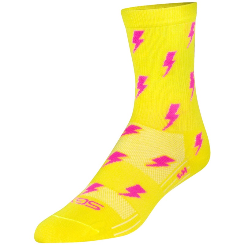 SockGuy SGX Lit Socks – 6 inch, Yellow, Small/Medium