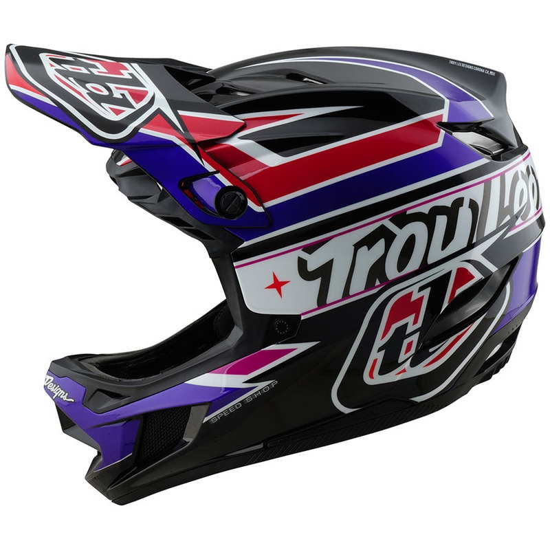 Troy Lee Designs D4 Polyacrylite Helmet  Linear Black 2X-Large