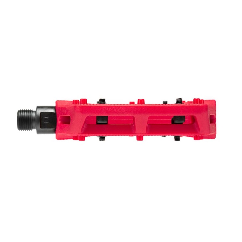 Eclat Contra Platform Pedals Body: Nylon Spindle: Cr-Mo 9/16” Red Pair