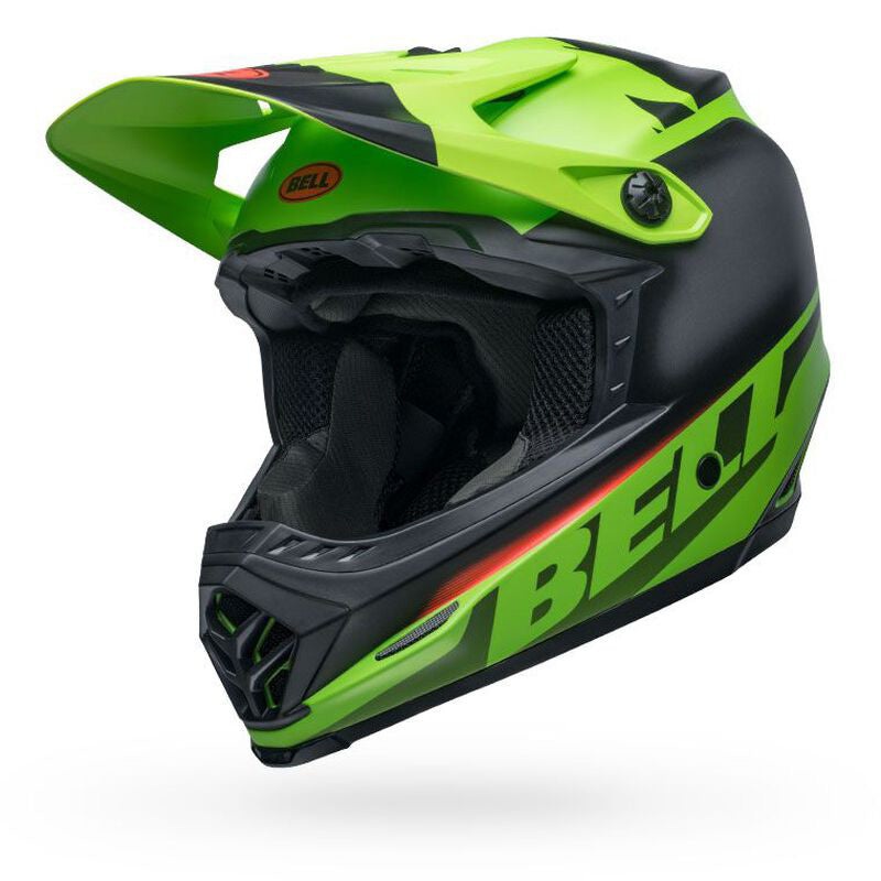 Bell Full-9 Fusion MIPS BMX Race Helmet-Matte Green/Black/Crimson Large