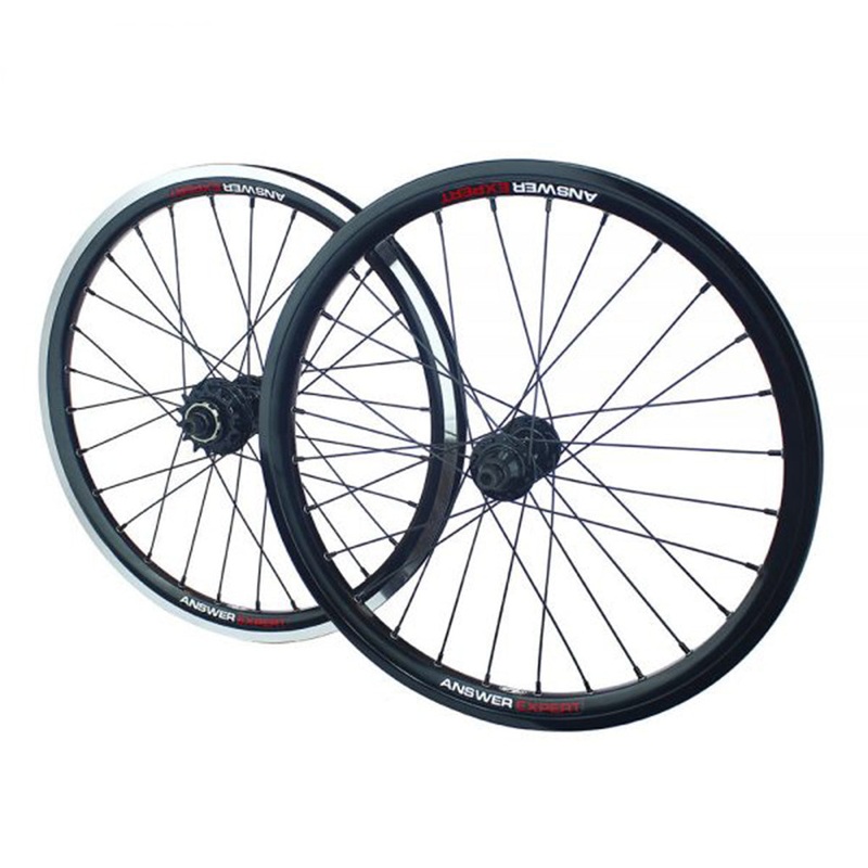 Answer Holeshot Expert Plus BMX Race Wheelset-28H-20×1.50″ Black