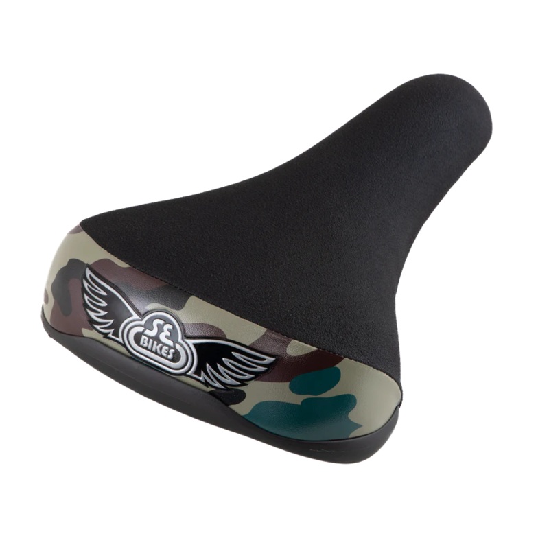 SE Racing Flyer Padded Railed Seat – Black w/ Army Camo
