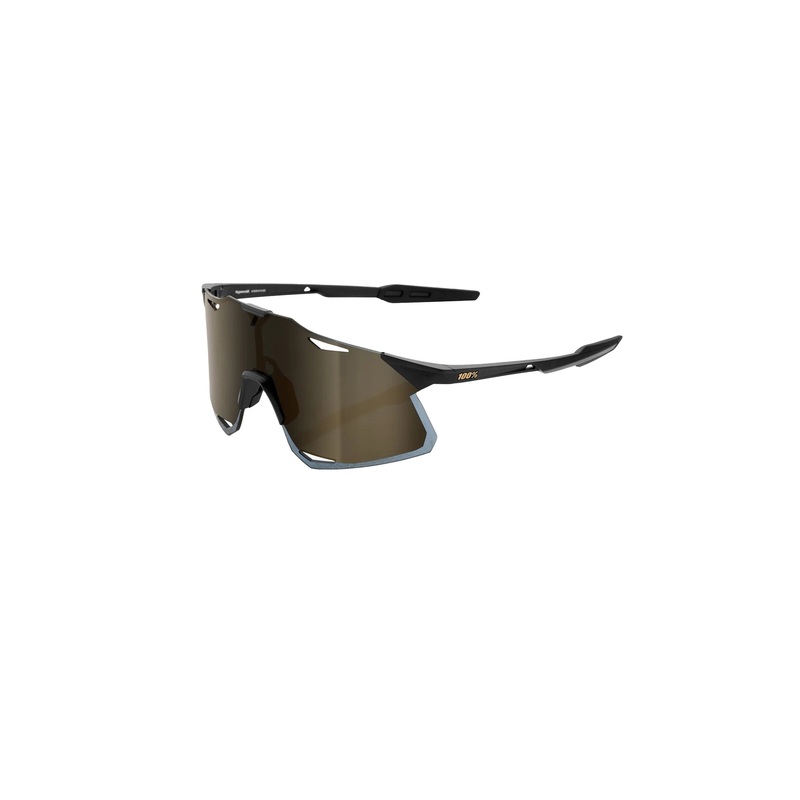 100% Hypercraft Sunglasses Matte Black w/ Gold Lens Black w/ Gold Lens