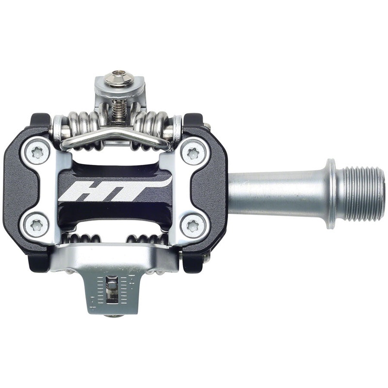 HT Components M2 Pedals – Dual Sided Clipless Aluminum 9/16″ Black