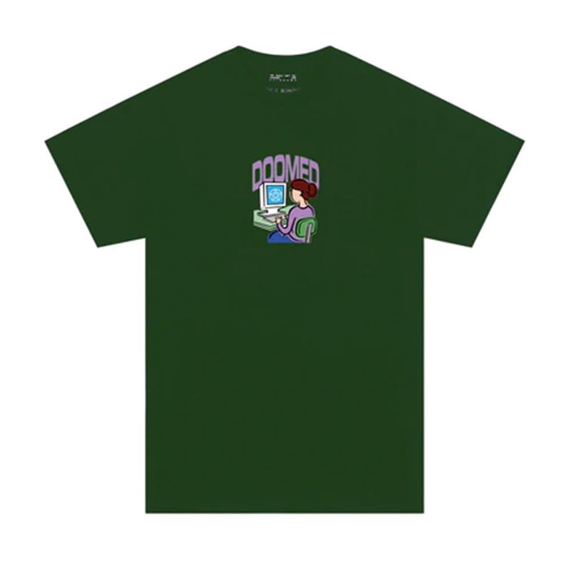 Doomed Clip Art T-Shirt – Green Medium