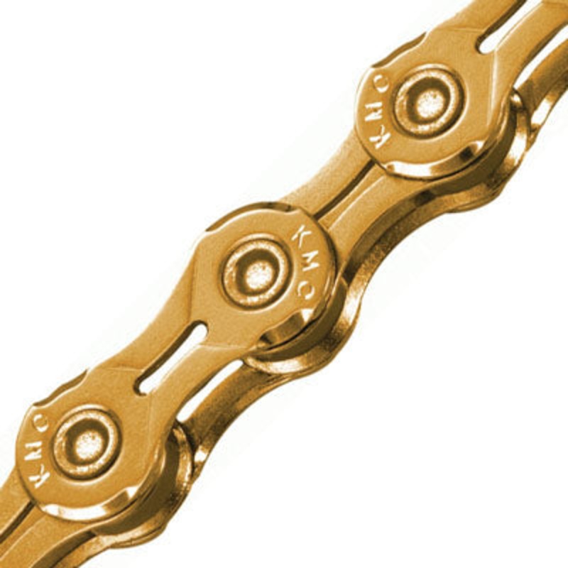 kmc chain x11elx116l ti gold x11el x 118l ti gold x11el kmc chains 1/2” x 11/128” Ti Gold