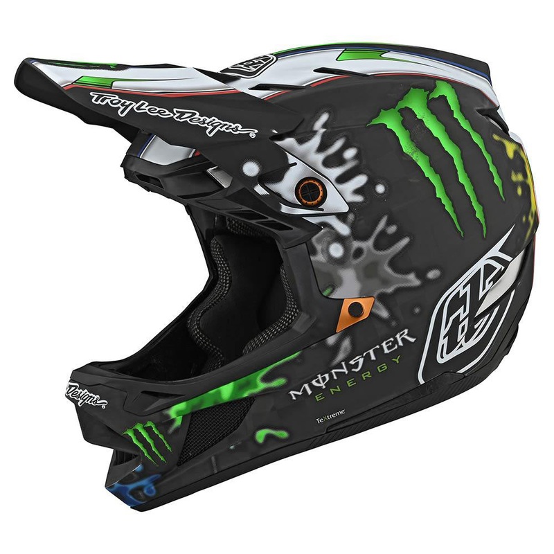 Troy Lee Designs D4 Carbon MIPS Monster Zink BMX Race Helmet-Black Large