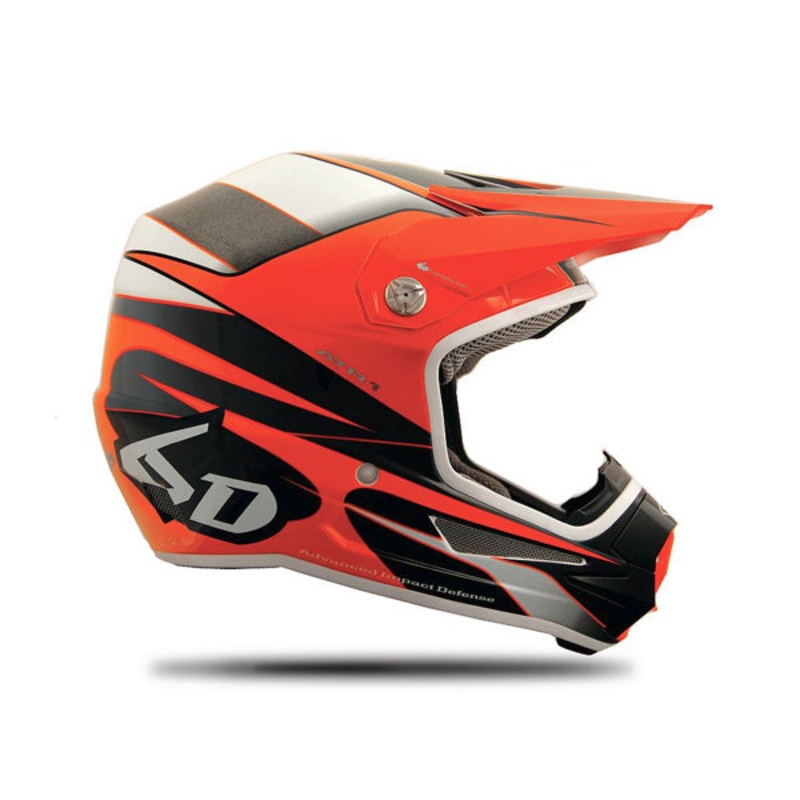 6D ATR-1Y Youth Helmet-Hornet Orange Youth Small
