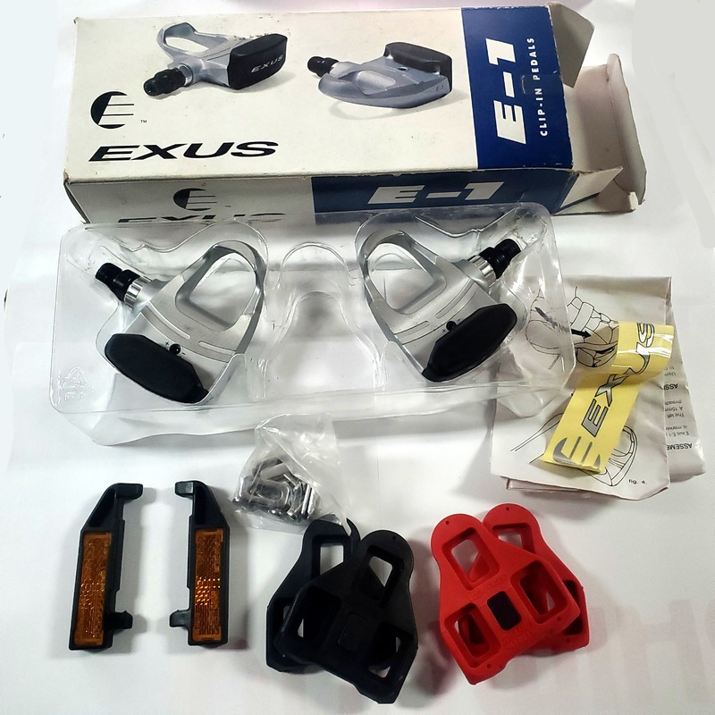 EXUS E-1 Road Clipless Pedals w/ Cleats – NOS – NIB