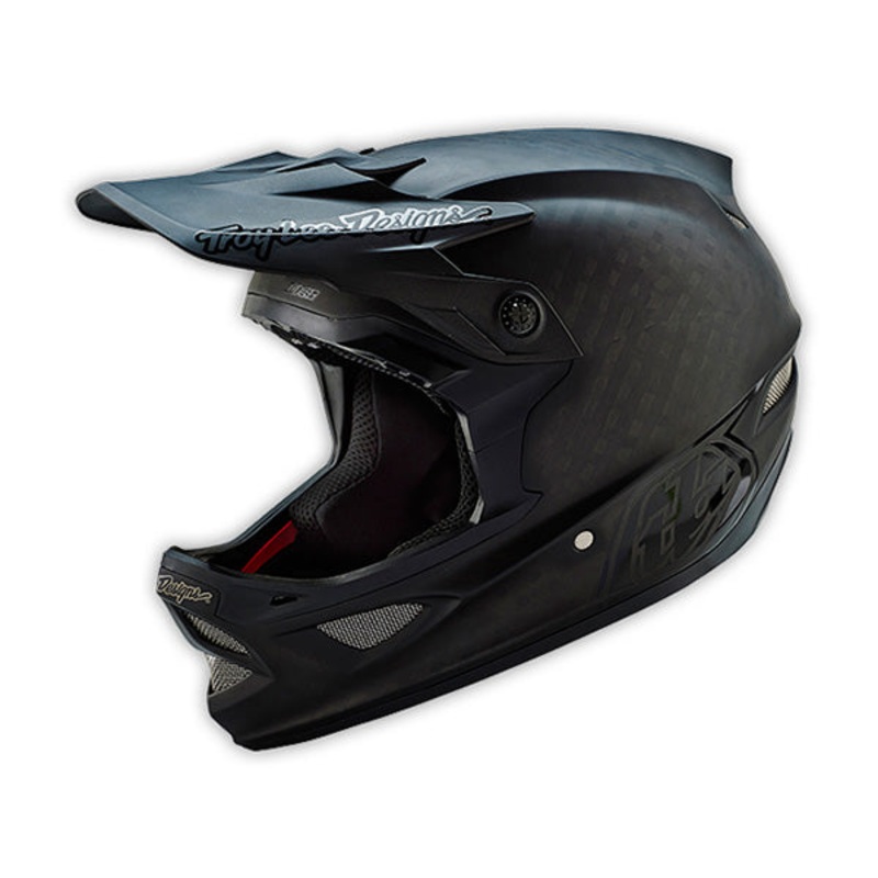 Troy Lee D3 Carbon Helmet-Midnight Black X-Small