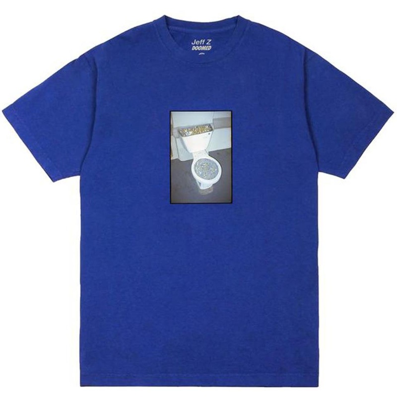 Doomed X Jeff Z Ashtray T-Shirt – Blue Small