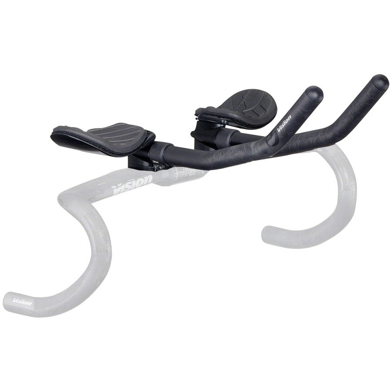 Vision Metron 4D Clip On Aero Bar – 270mm Flat M.A.S. J-Bend Black