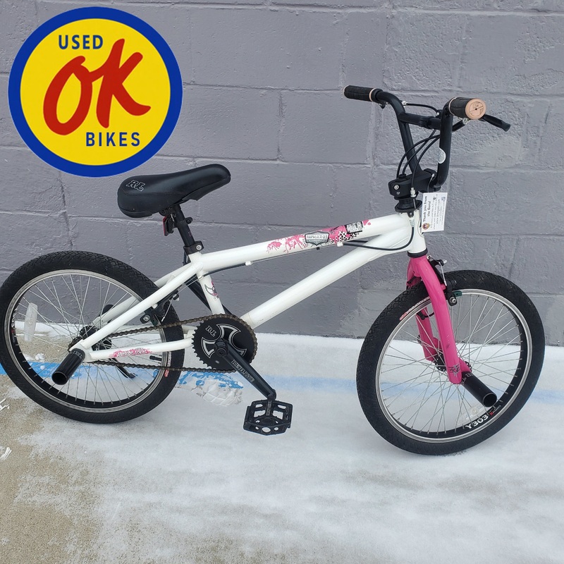 20″ Redline Single X Park – 20″ TT Used BMX Bike – White/Pink *IN STORE PICK-UP ONLY*