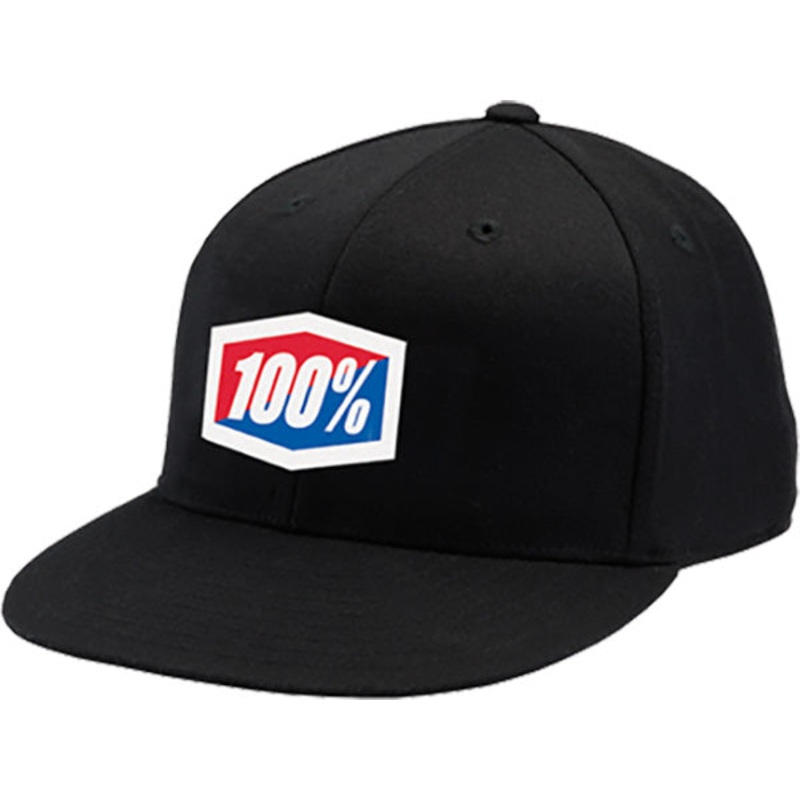 100% Icon Flexfit Hat-Black Small/Medium