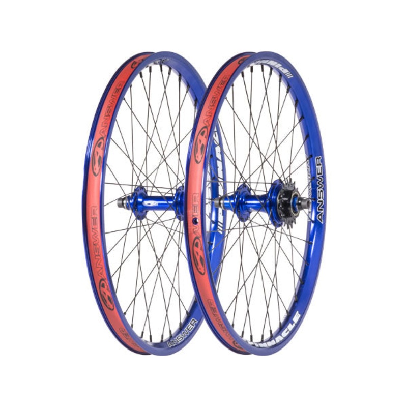 Answer Pinnacle Pro BMX Race Wheelset-20×1.75″ Black
