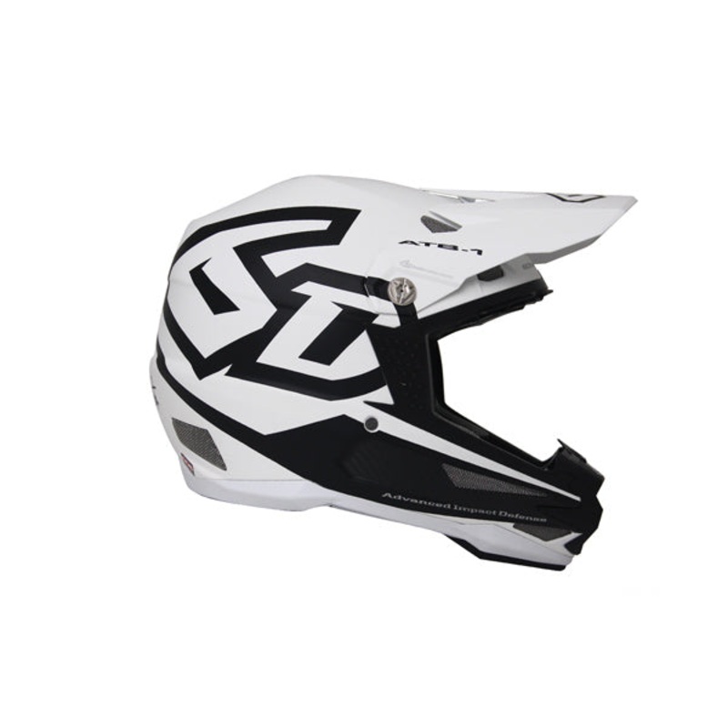 6D ATB-1 Carbon Macro Helmet-Matte White/Black X-Small