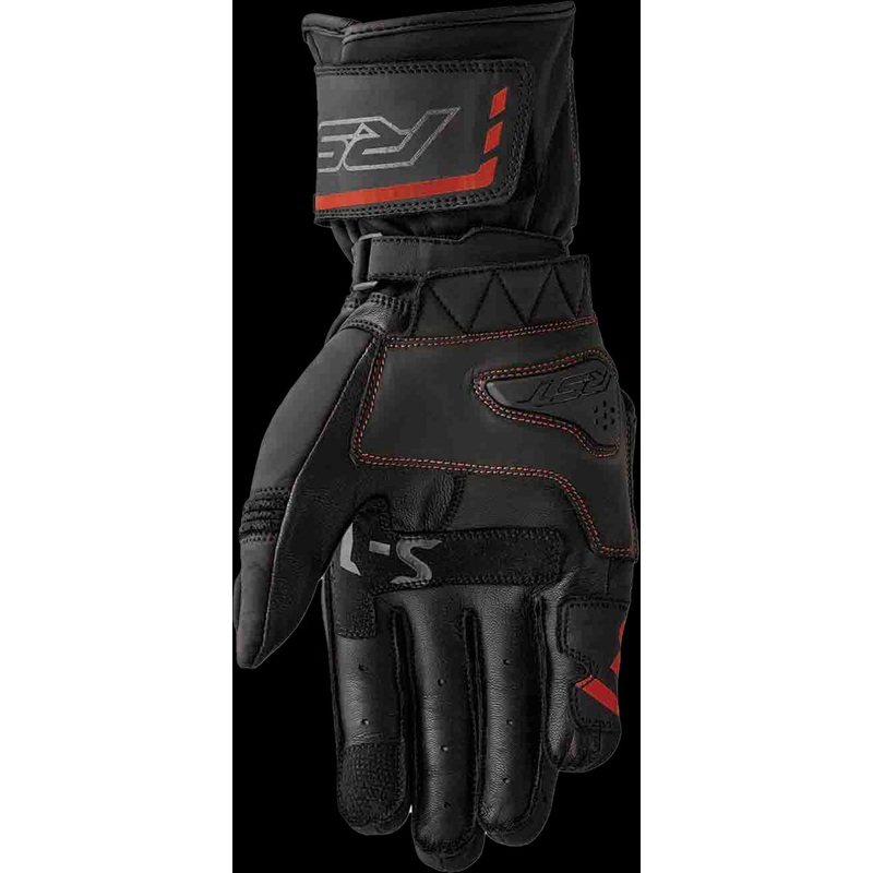 RST S1 D3o Glove Blk/Red Leather 2xl Black/Red 2X-Large