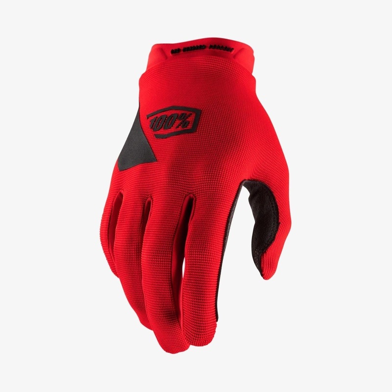 100% Ridecamp Youth Race Gloves – Red Medium