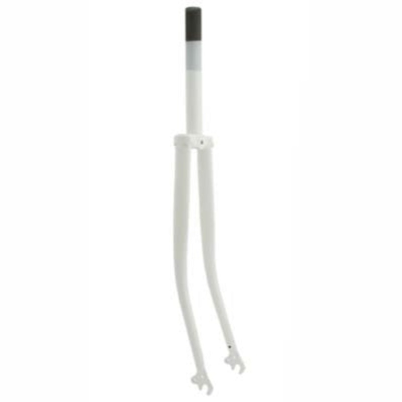 27″/700c Steel Road Fork – 1″ Threaded – 3/8″ – White