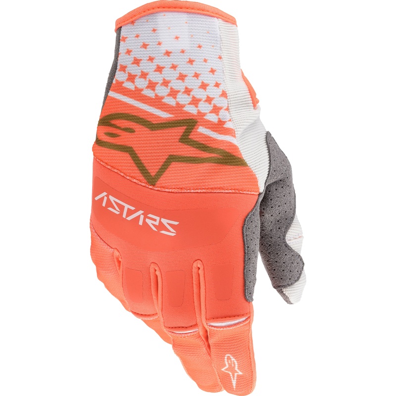 ALPINESTARS Techstar Gloves White/Orange/Gold 2X-Large