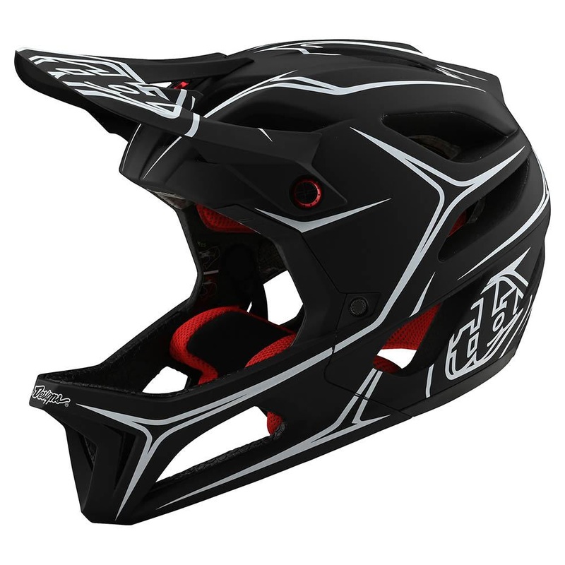 Troy Lee Designs Stage MIPS BMX Race Helmet-Pinstripe Black/White X-Small/Small