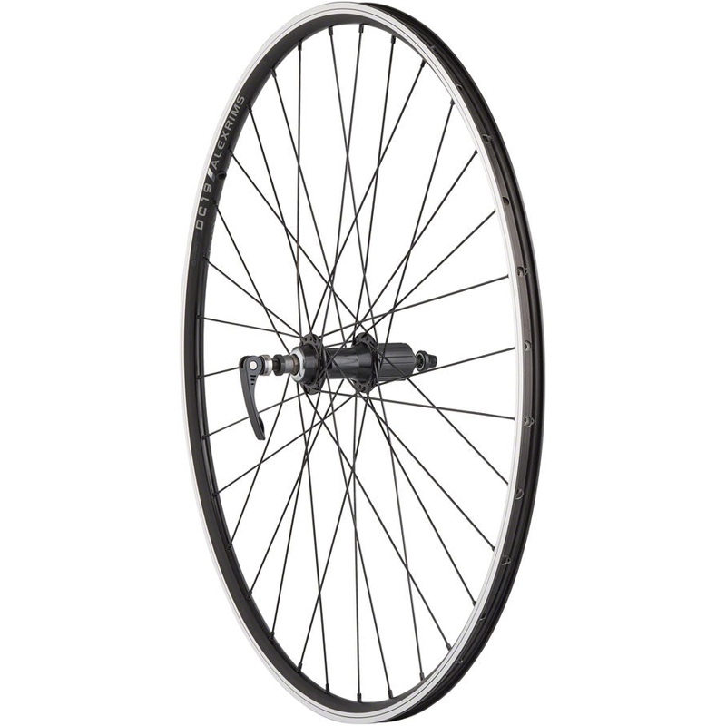 Alex DC19 Rim – Rear Wheel – 700, QR x 135mm, Rim Brake, HG 10, Black, Clincher