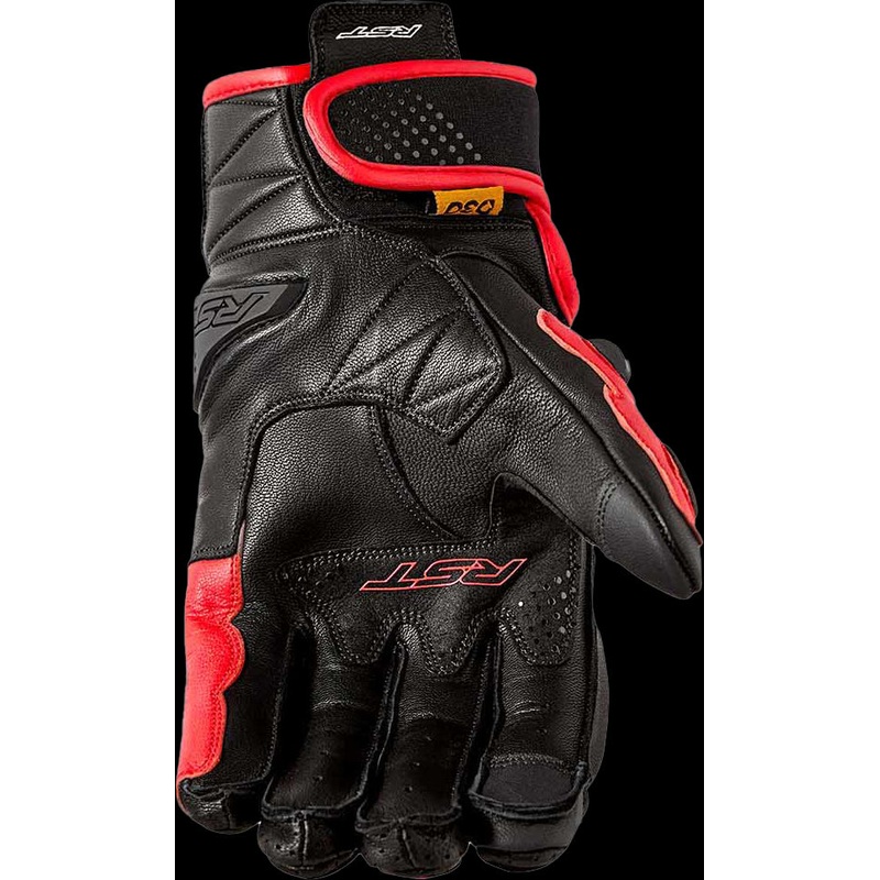 RST Freestyle 3 D3o Glove Black/Red Leather Lg Black/Red Large