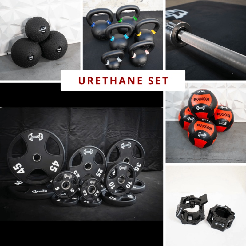 Advanced Strength Training Kit – Stainless Steel Bushing Bar Rubber Plate Set