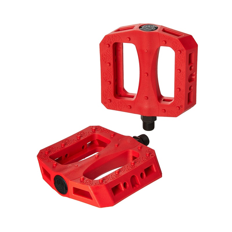 S&M Mike Hoder BTM Nylon BMX Platform Pedals – 9/16 – Red