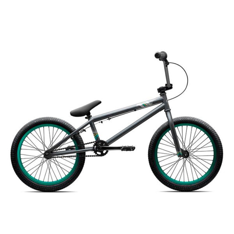 Verde AV BMX Bike-Matte Gray/Teal