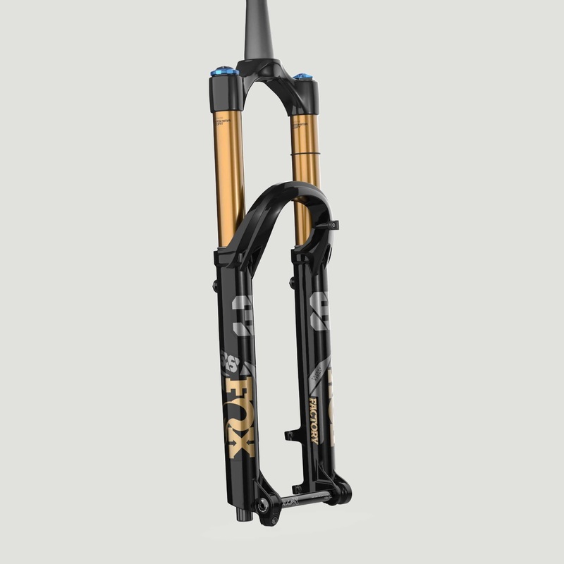 2025 Fox 38 Float Factory Series Mountain Bike Fork – 29″, 180mm, 44mm offset, Grip X2, 15 x 110 Shiny Black/Kashima