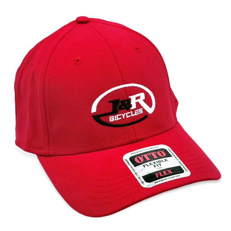 J&R Bicycles Logo Otto Flex Hat-Red S/M