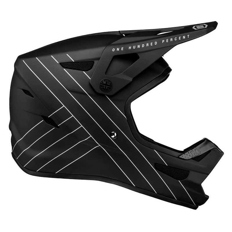 100% Status Youth Race Helmet – Essential Black Small