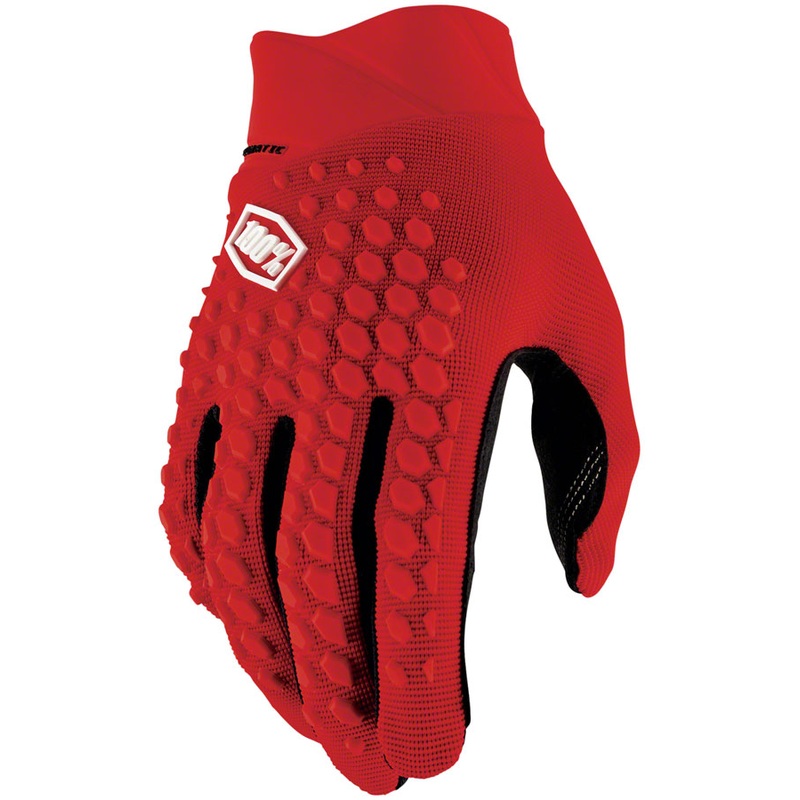 100% Geomatic Gloves – Red, Full Finger, Men’s, Medium