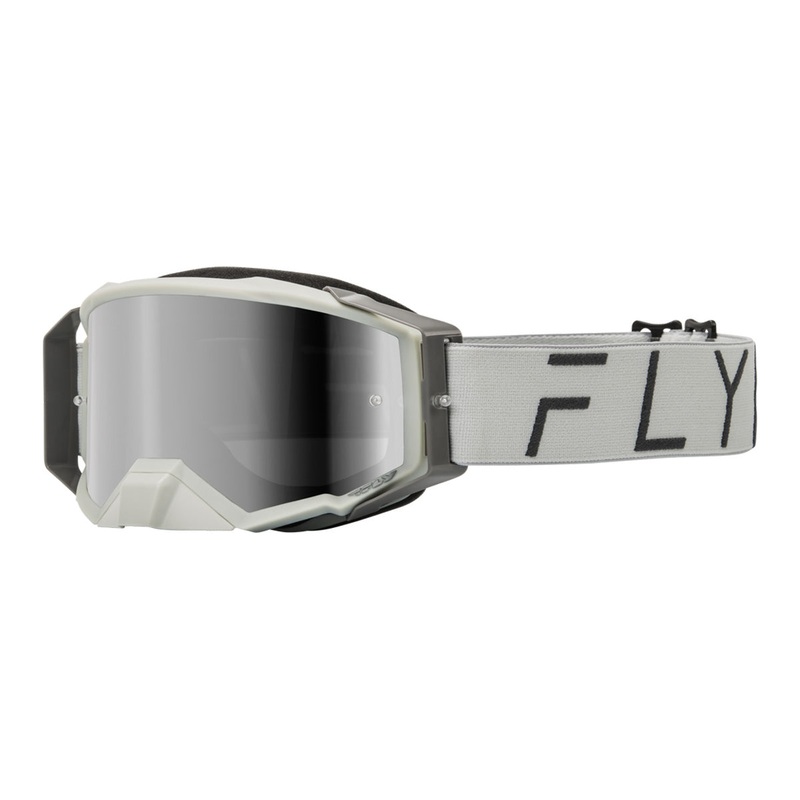 Fly Racing Zone Pro Goggle-Grey with Grey Mirror/Smoke Lens Adult