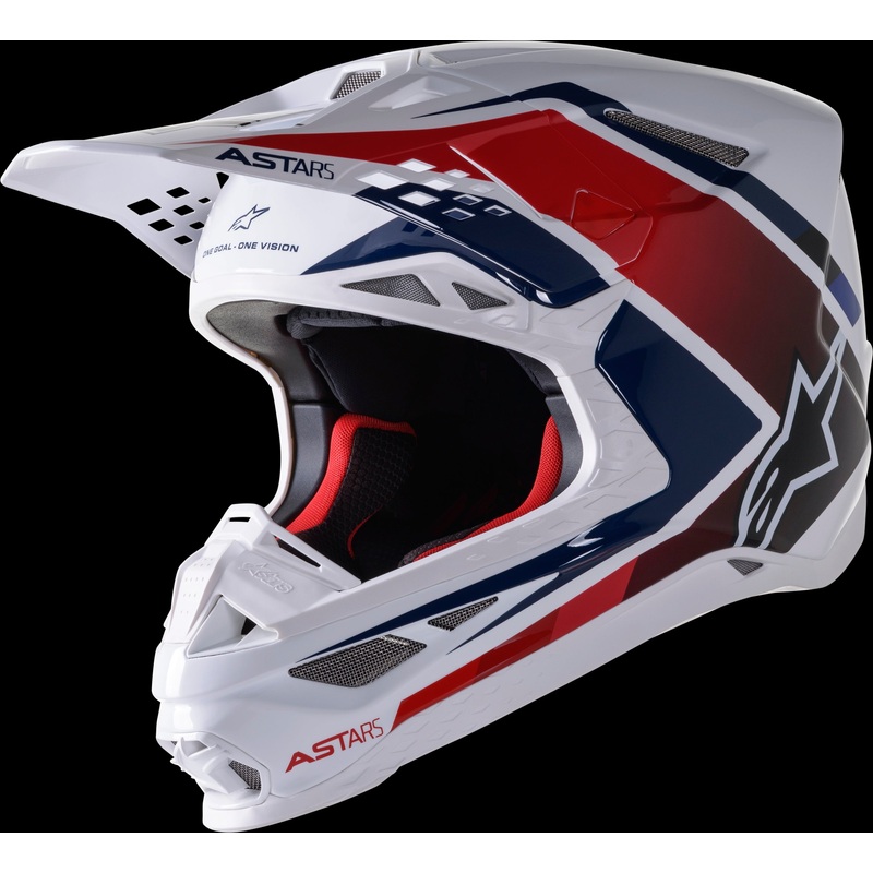 ALPINESTARS S-M10 Helmet White/Red/Blue 2X-Large