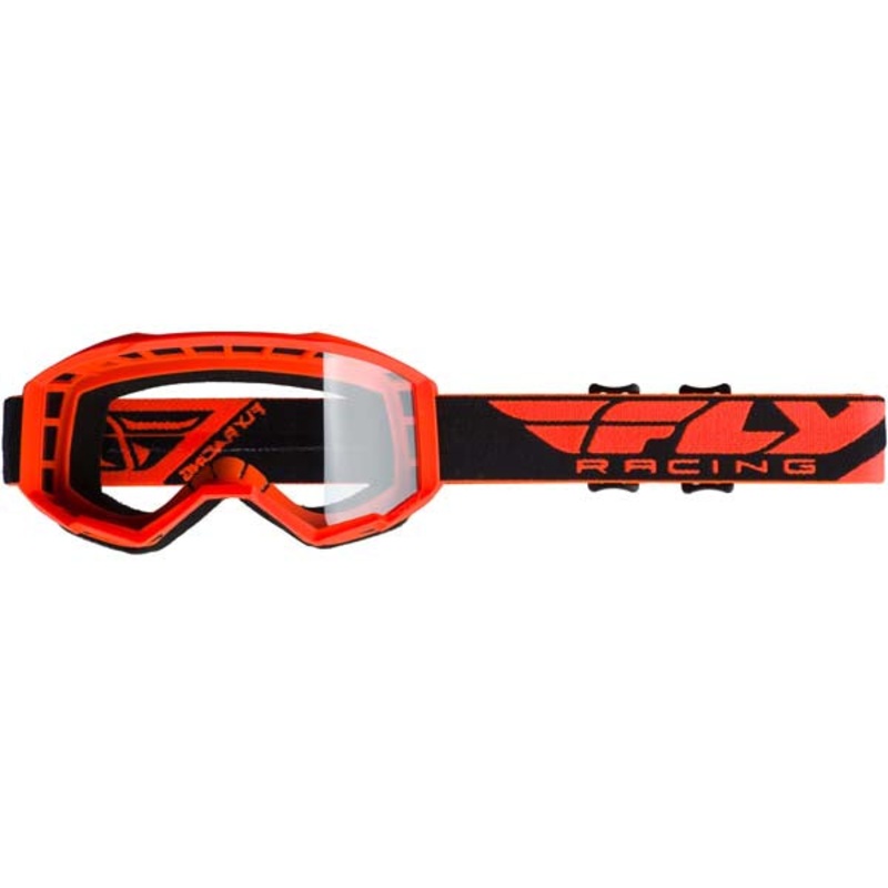 Fly Racing 2019 Focus Goggles w/ Clear Lens-Orange/Clear