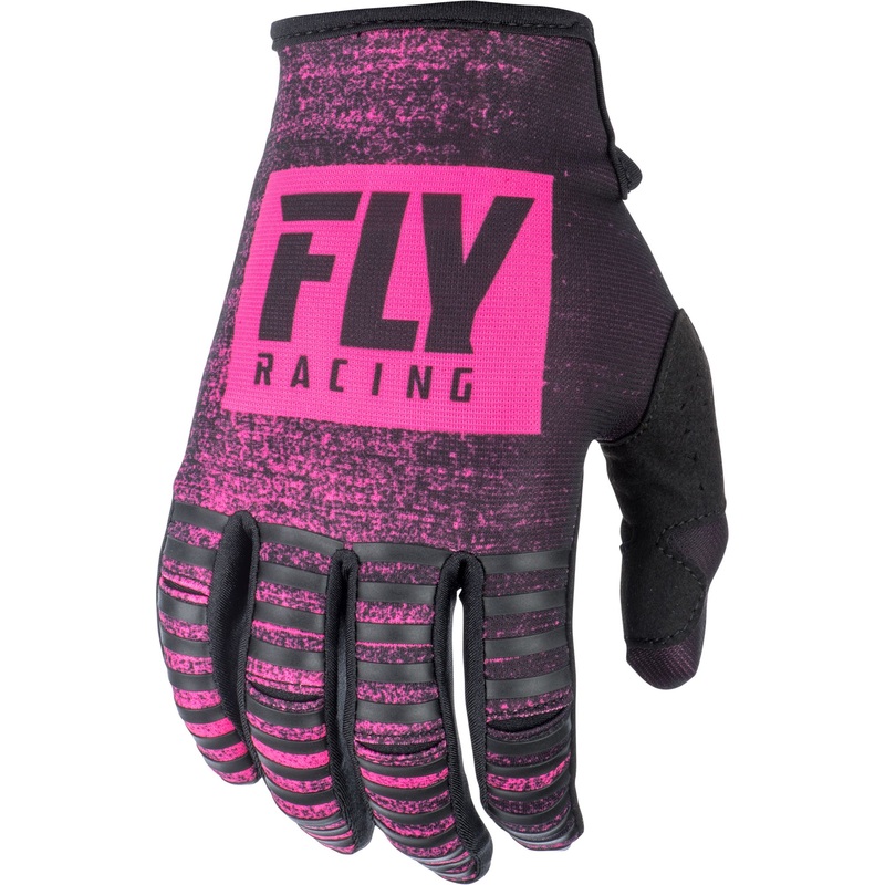Fly Racing Kinetic Noiz BMX Race Gloves-Neon Pink/Black Adult Large (10)