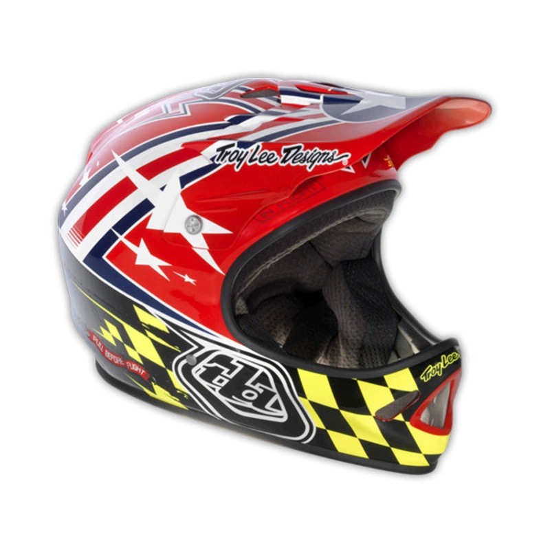 Troy Lee 2013 D2 Air Strike Composite Helmet-Red X-Small/Small
