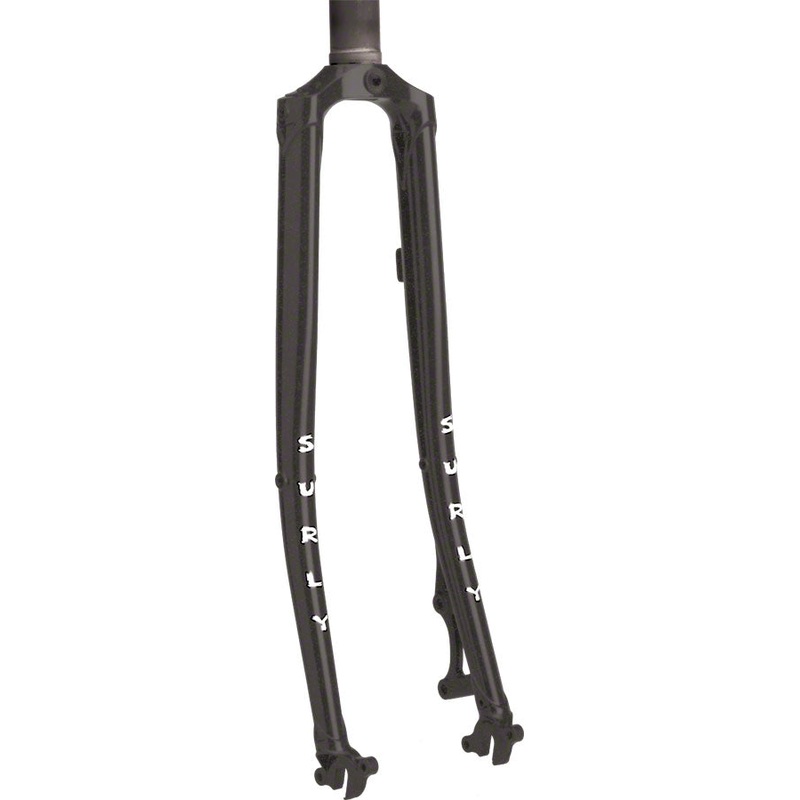 Surly Straggler Disc Fork: 700c, 400mm, 1-1/8 straight steerer, Black