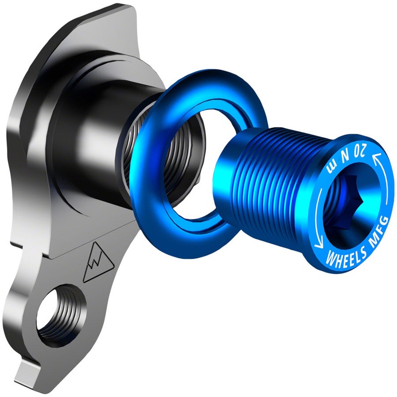 Wheels Manufacturing Universal Derailleur Hanger – 487-5, For Trek ABP MTB Frames designed to accept SRAM UDH, Black/Teal