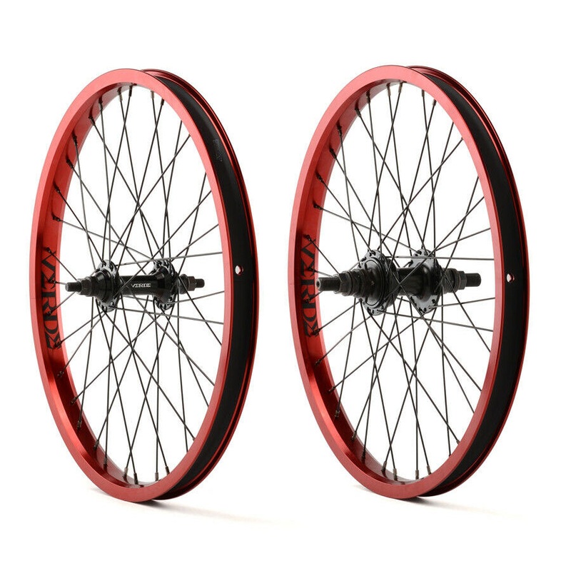 20″ Verde Regent BMX Wheelset – 9t RHD – Sealed – Male – Pair – Red