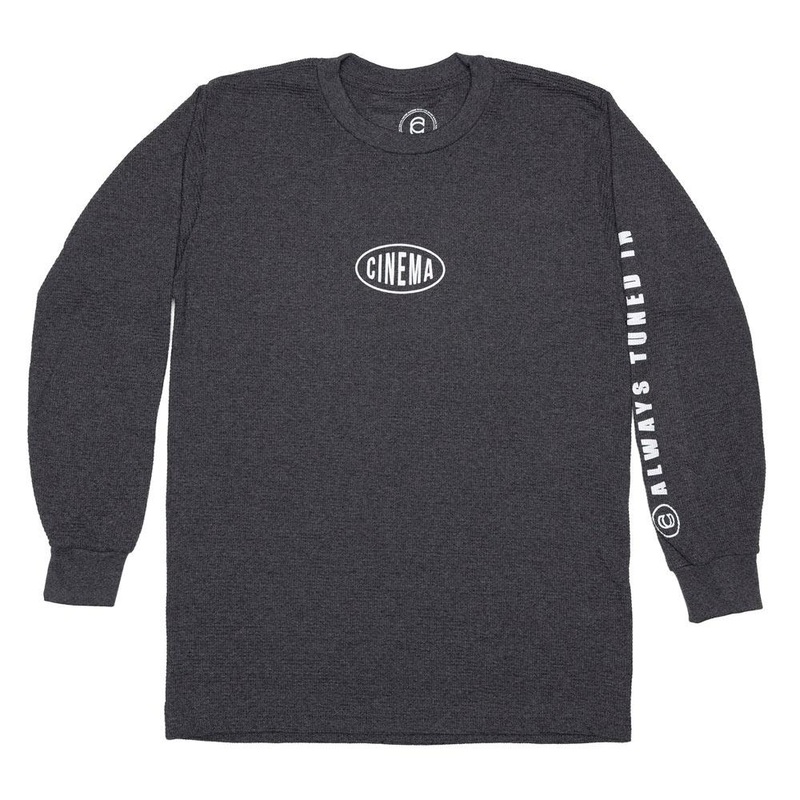 Cinema Throwback Thermal Long Sleeve T-shirt – Charcoal Grey X Large