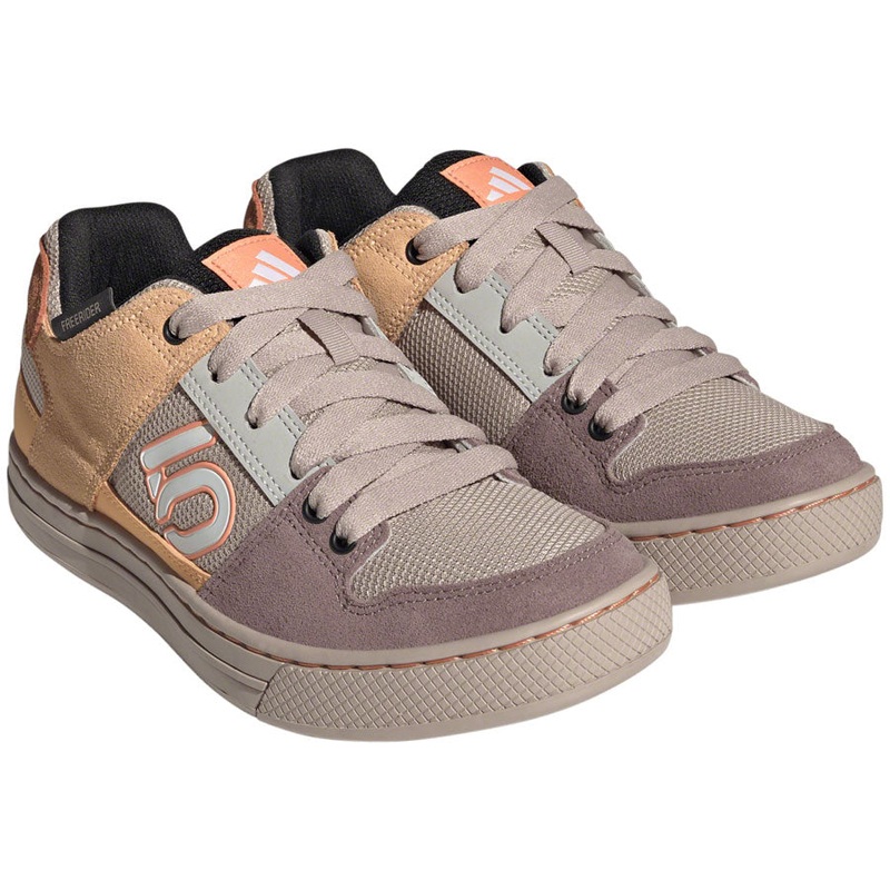 Five Ten Freerider Flat Shoes – Womens Wonder Taupe/Ftwr White/Acid Orange 10