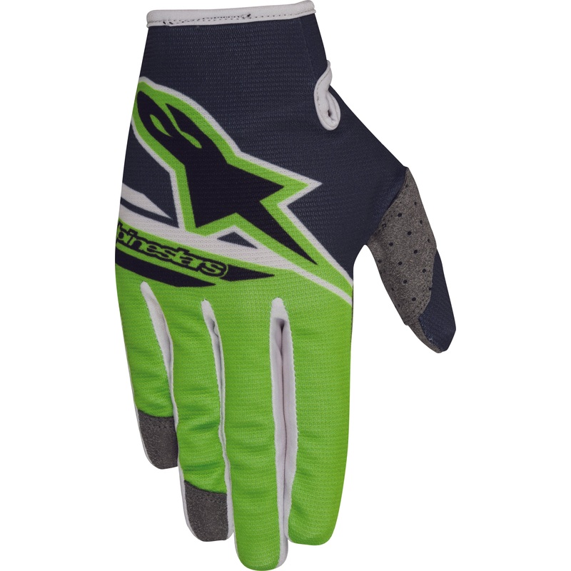 ALPINESTARS Youth Radar Flight Gloves Anthracite/Green Youth 2X-Small