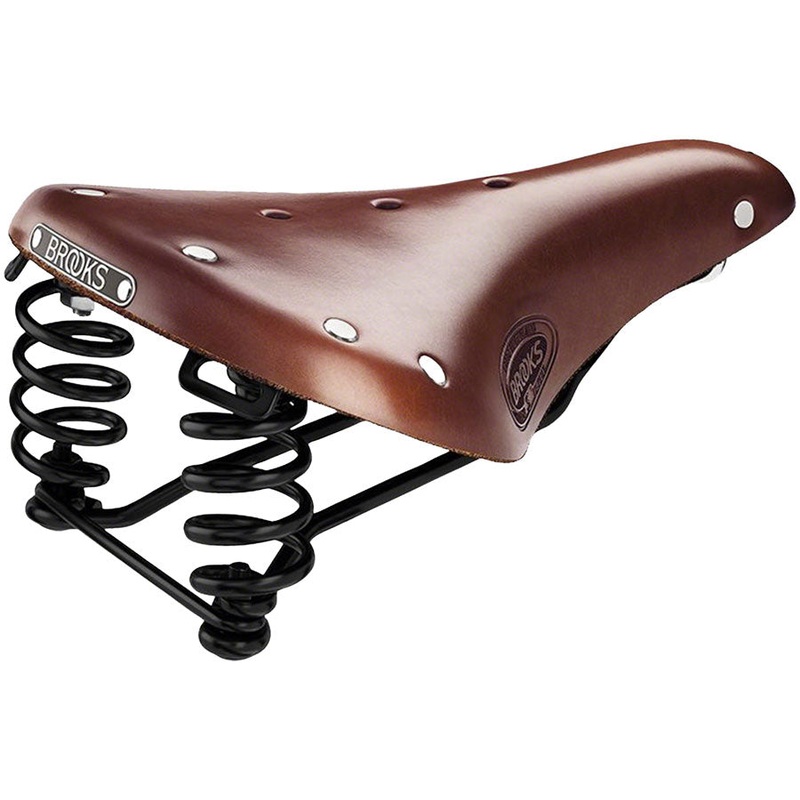 Brooks Flyer Saddle – Steel, Antique Brown, Short