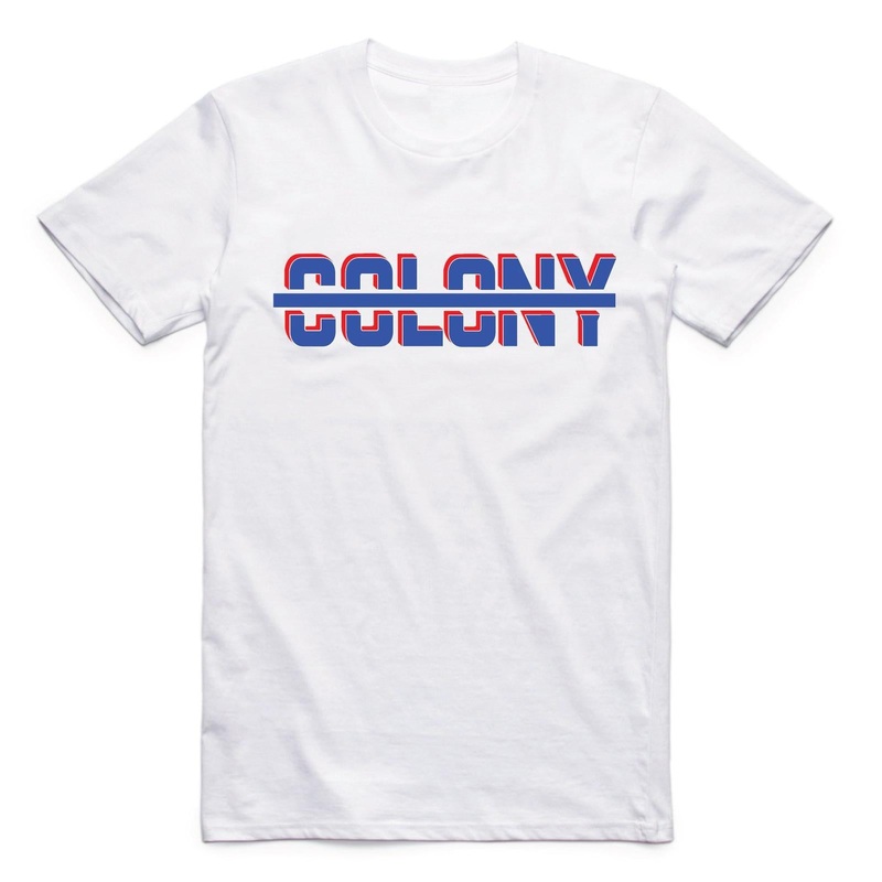 Colony Strikethrough T-Shirt White M