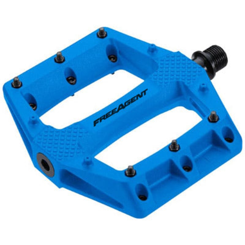 F/A Pedal,Dbl Agent,9/16”,Blu Thermoplastic,Sealed Bear&Du Double Agent Platform  Pedals NA Blue