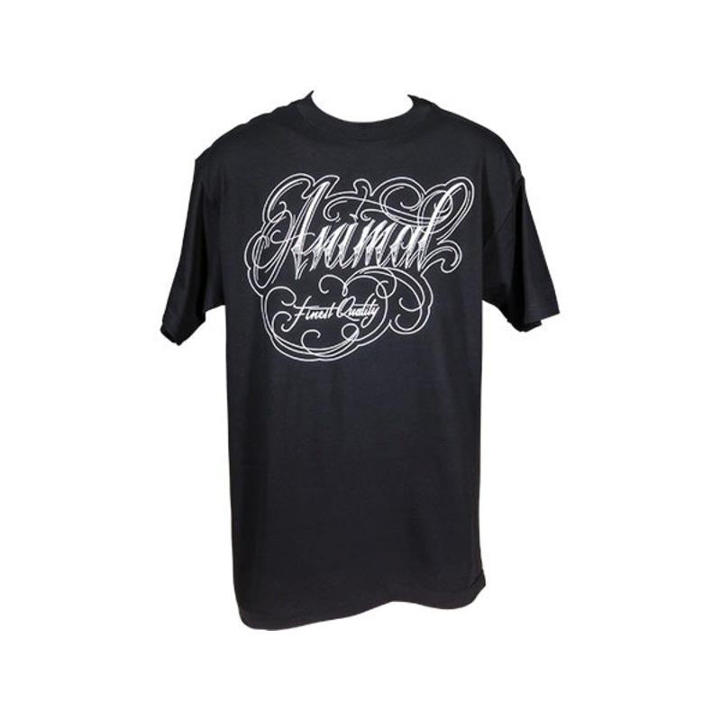 Animal Green Rose T-Shirt-Black/White Adult Small